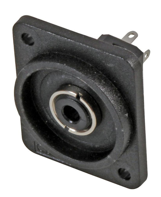 6.35mm Vertical Stereo Jack Socket, Recess Plate, Panel Mount - CLIFF ELECTRONIC COMPONENTS