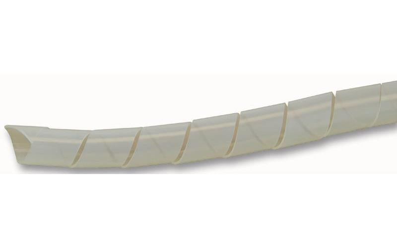 12mm Spiral Cable Wrap, Natural, 10m - CONCORDIA TECHNOLOGIES