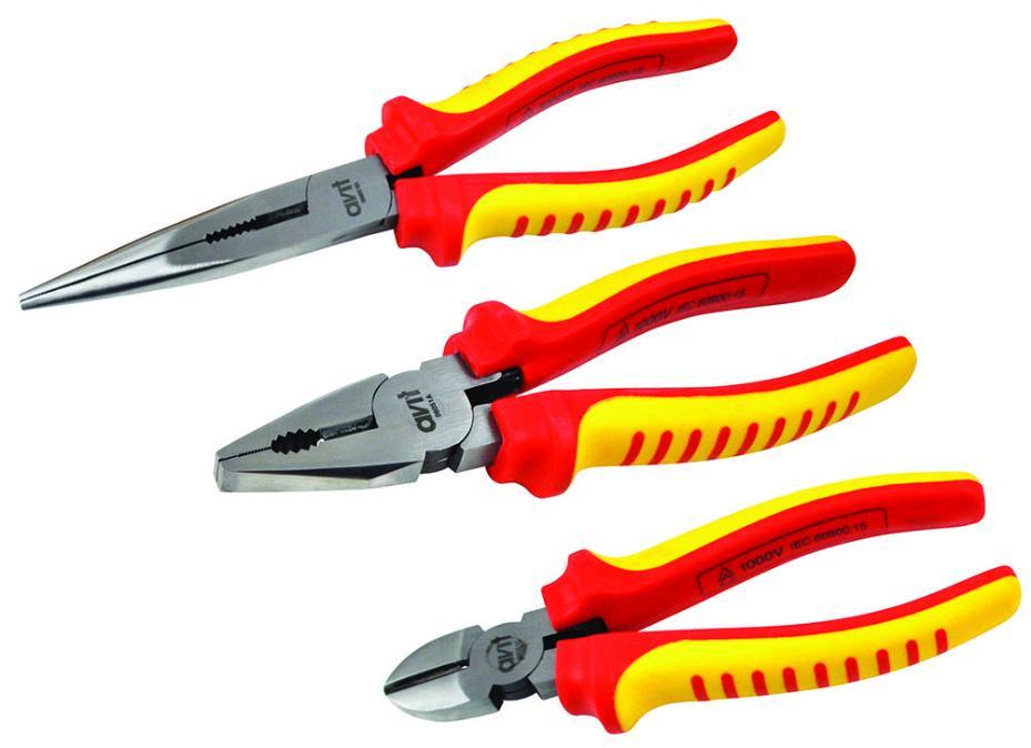 1000V Insulated Plier Set, 3 Piece - AVIT