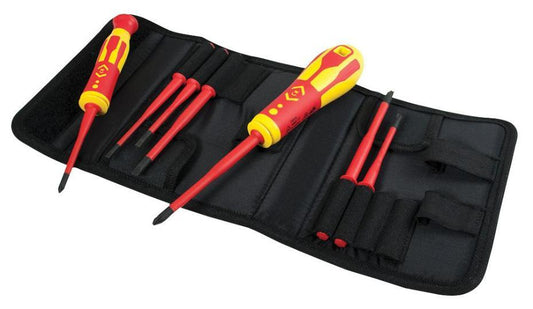 1000V VDE Interchangeable Slim Bladed Screwdriver Set - CK TOOLS
