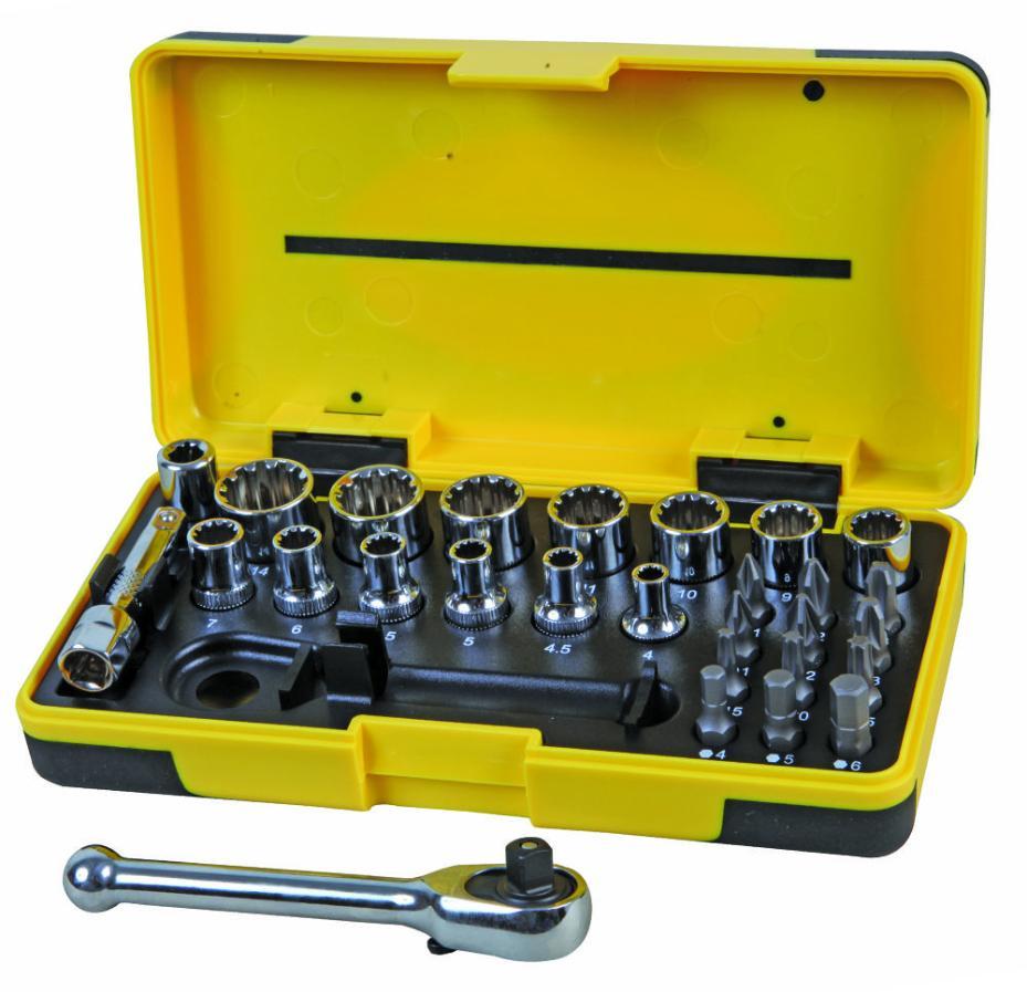 1/4" Pocket Socket Set, 28 Piece - CK TOOLS