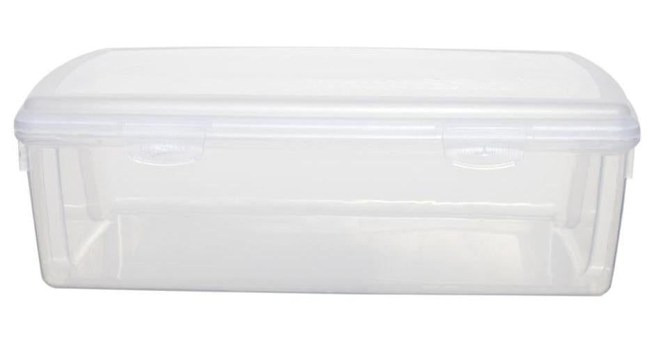 11L Clear Hinged Allstore Storage Box - 150mm x 250mm x 420mm - WHITEFURZE