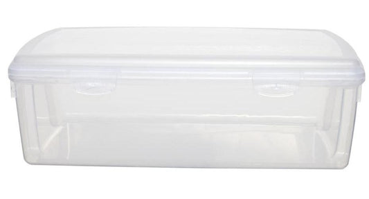 11L Clear Hinged Allstore Storage Box - 150mm x 250mm x 420mm - WHITEFURZE