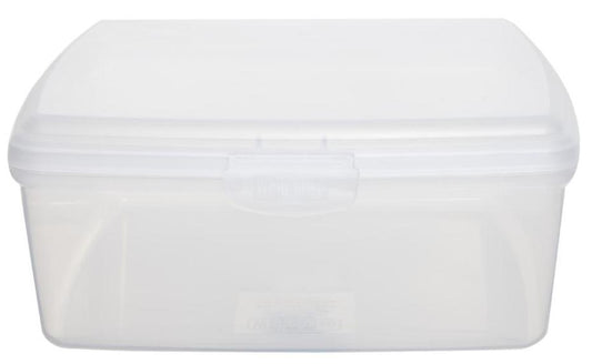 1.7L Clear Hinged Allstore Storage Box - 80mm x 190mm x 190mm - WHITEFURZE