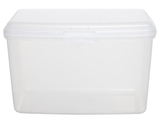 1.5L Clear Hinged Allstore Storage Box - 120mm x 110mm x 85mm - WHITEFURZE