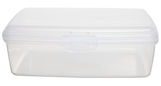 0.5L Clear Hinged Allstore Storage Box - 60mm x 110mm x 150mm - WHITEFURZE