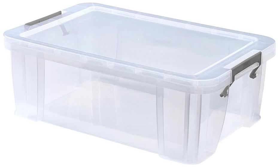 15L Clear Allstore Storage Box - 300mm x 170mm x 470mm - WHITEFURZE