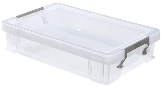 5.5L Clear Allstore Storage Box - 260mm x 80mm x 400mm - WHITEFURZE