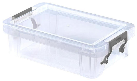 0.8L Clear Allstore Storage Box - 125mm x 50mm x 200mm - WHITEFURZE