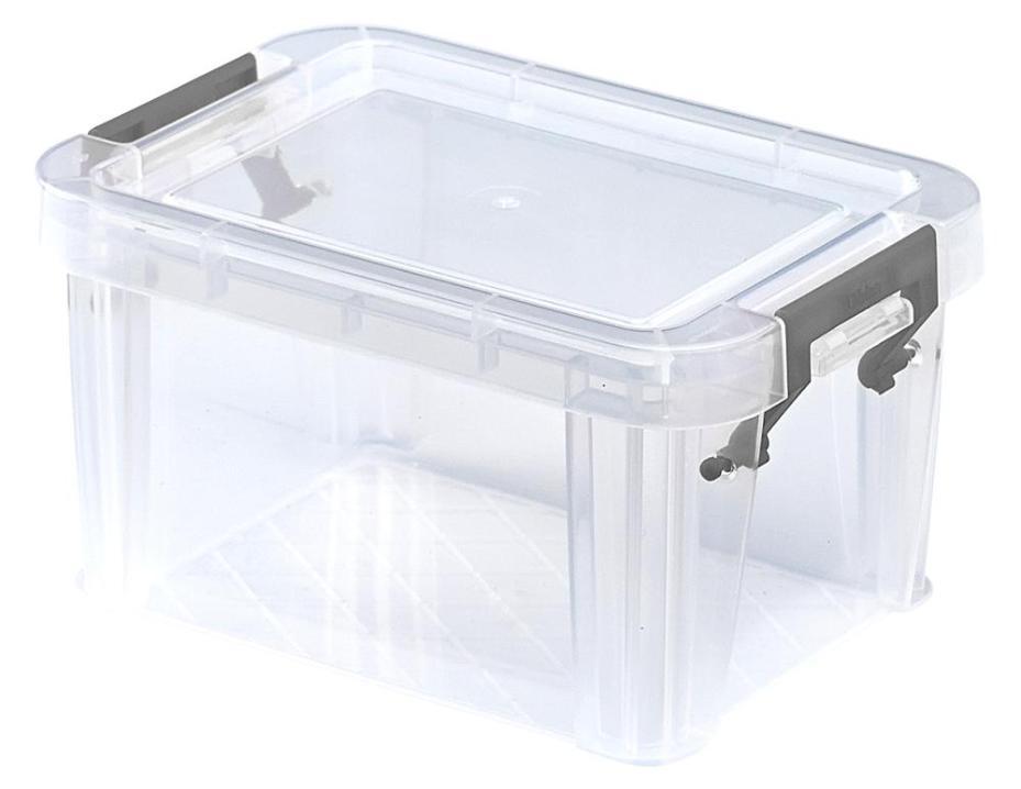 0.5L Clear Allstore Storage Box - 65mm x 25mm x 100mm - WHITEFURZE