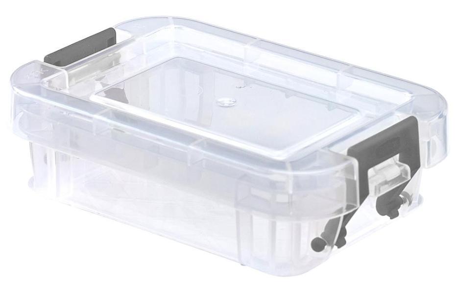 0.1L Clear Allstore Storage Box - 65mm x 25mm x 100mm - WHITEFURZE