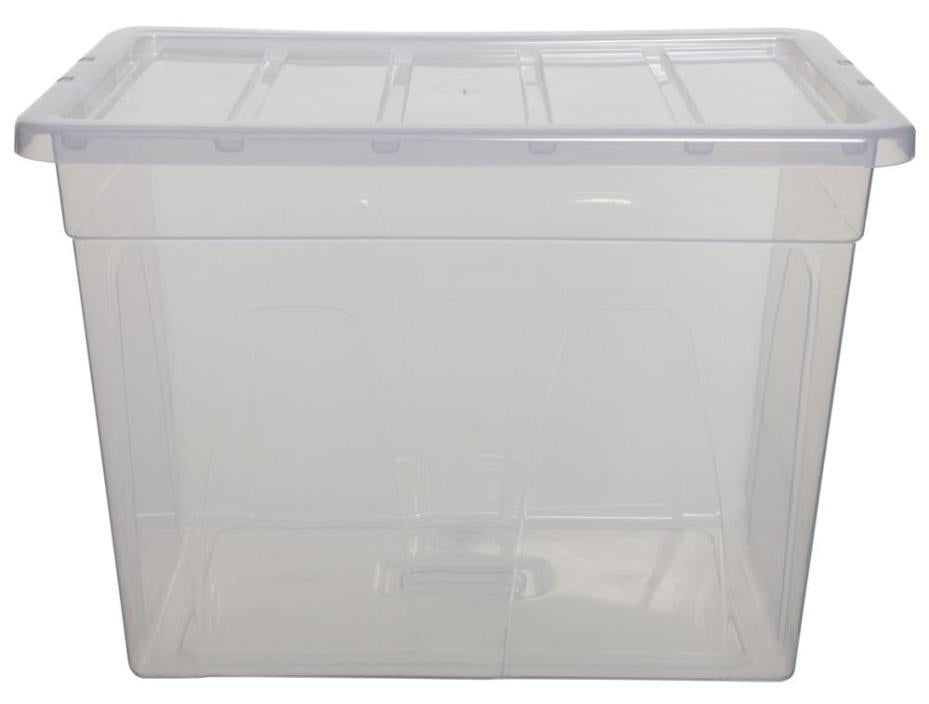56cm 64L Spacemaster Maxi Storage Box - 410mm x 380mm x 560mm - WHITEFURZE