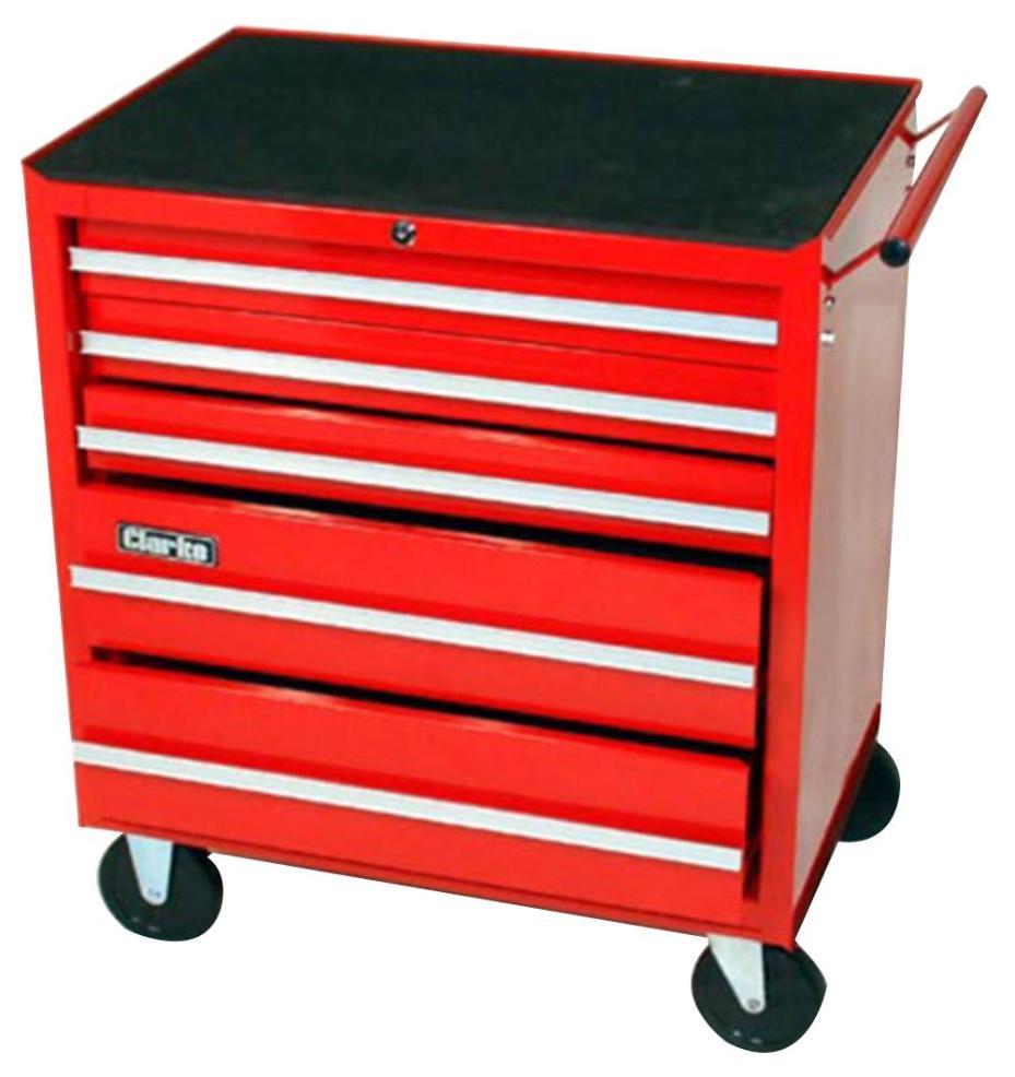 5 Drawer Mobile Tool Trolley - CLARKE INTERNATIONAL