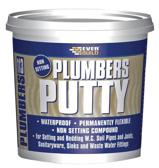 113 Non-Setting Plumbers Putty, Beige 750g - EVERBUILD