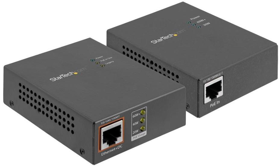 1 Port 60W PoE Injector &amp; PoE Splitter Kit - STARTECH