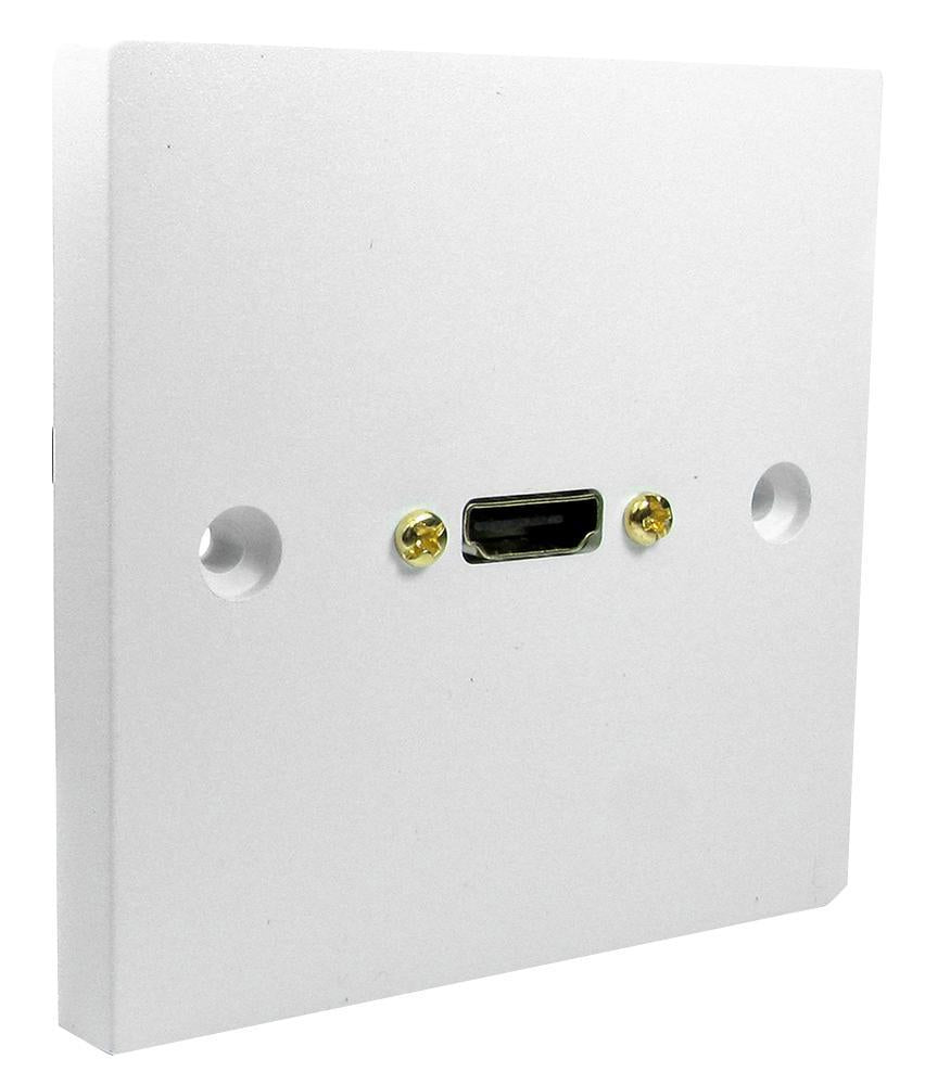 1 Gang Multimedia 4K HDMI Wallplate, 5m Cable - TT ELECTRONICS