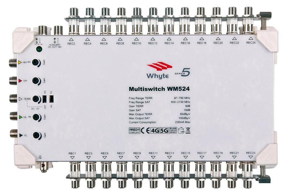 WM524 Series 5 5-Wire, 24-Way Multiswitch - WHYTE – Rapidwarehouse