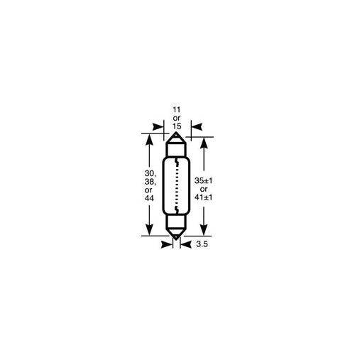 RING - R2395 - FESTOON CAP -S8.5D 11 X 38 / WATT-5