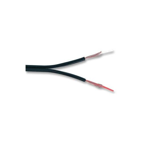 PRO POWER - JY-1066 BLACK - 10/0.12MM TWIN SCREENED AUDIO CABLE BLACK 100 METRES