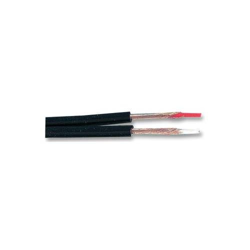 PRO POWER - JY-8022 - 20/0.12MM TWIN SCREENED AUDIO CABLE BLACK , 100 METRES