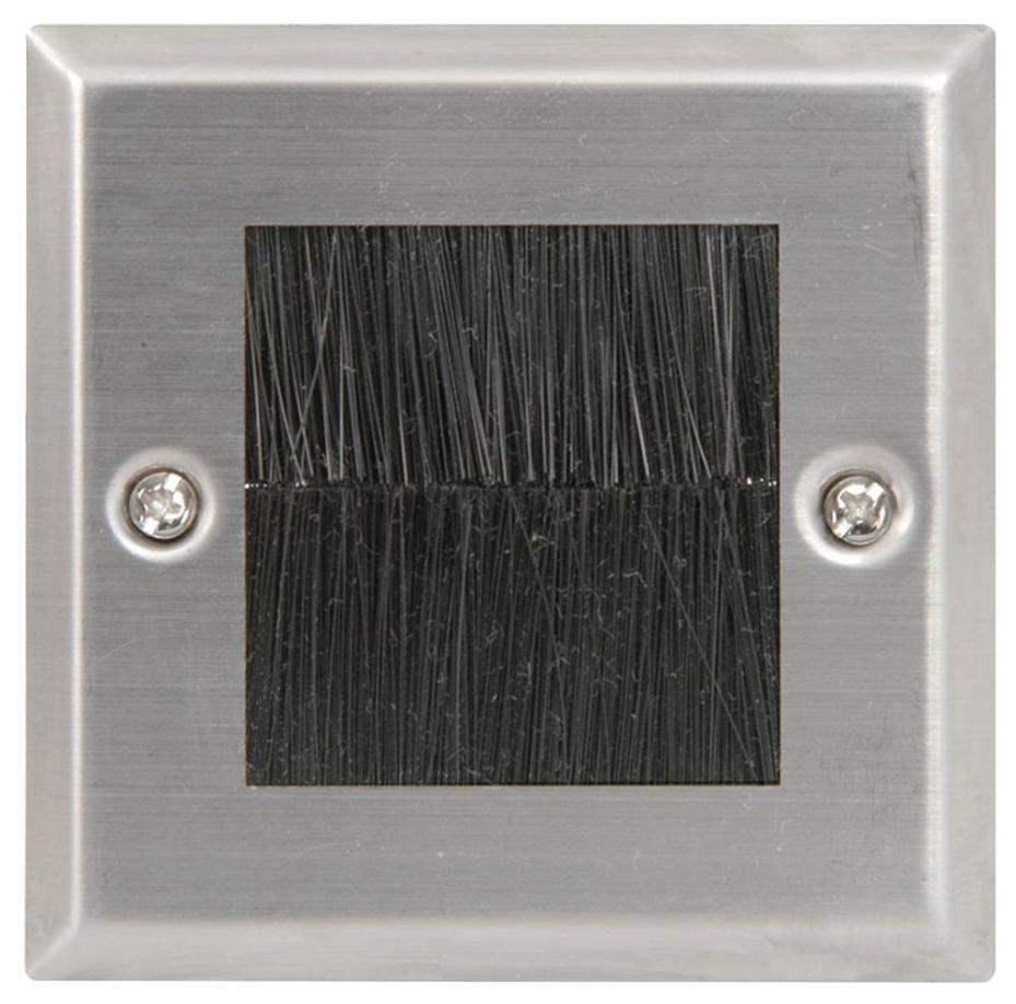 1 Gang Steel Black Brush Faceplate - AV:LINK
