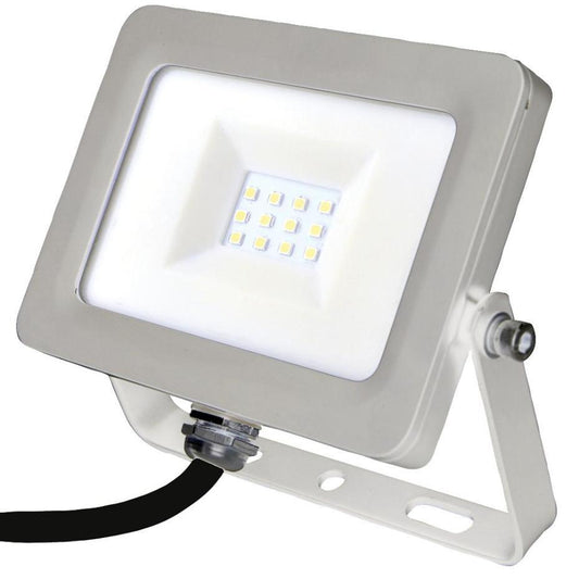 10W Slim LED Floodlight, 800 Lumens, 6000K - PRO ELEC