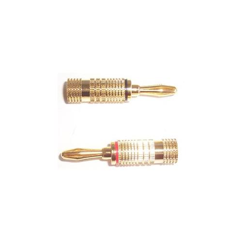 BP-100G 34.3460 - 4MM BANANA PLUGS GOLD PLATED, 4MM BANANA PLUGS , 1 PAIR