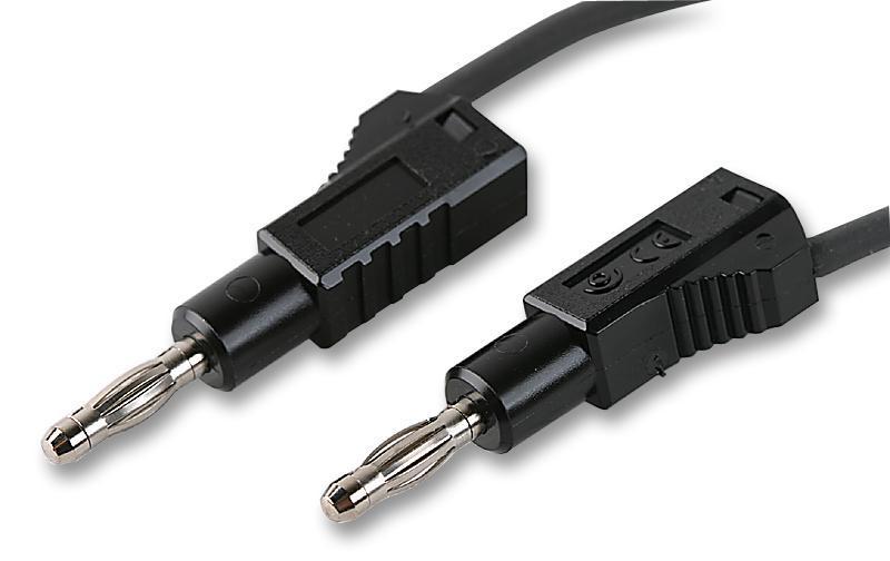 4mm Banana Plug to 4mm Banana Plug, Black, 1.2 kV - TENMA