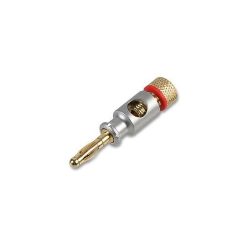 PRO SIGNAL - PSG03601 - 4MM PLUG, CHROME/GOLD, RED