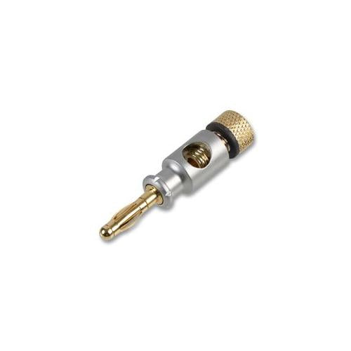 PRO SIGNAL - PSG03602 - 4MM PLUG, CHROME/GOLD, BLACK