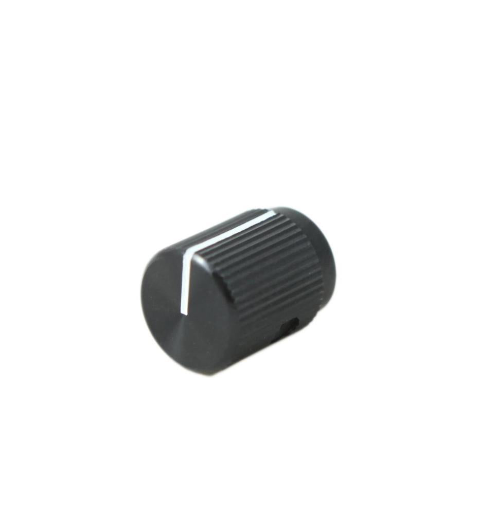 12.7mm Instrument Knob, Black Aluminium, 3.2mm Round Shaft - KB00017