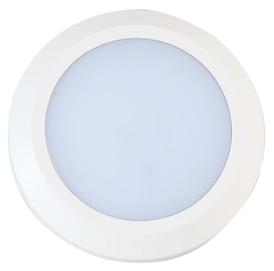 4W Circuar LED Wall Light, 270lm, 4000K, IP65, Class II, White - PEL01332