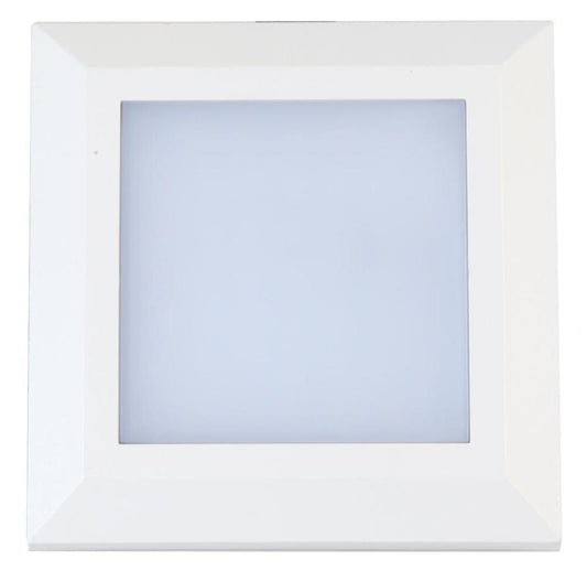 4W Square LED Wall Light, 270lm, 4000K, IP65, Class II, White - PEL01330