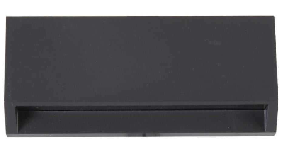 3W Rectangular LED Wall Light, 150lm, 4000K, IP65, Dark Grey - PEL01325