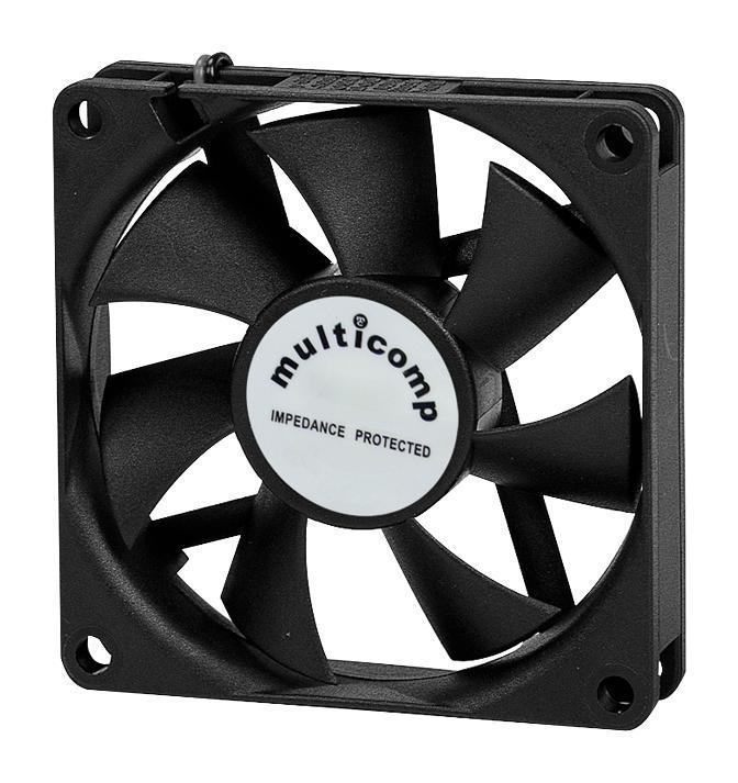 12V DC, Axial Fan, 80 x 80 x 25 mm, 60CFM - MC36334