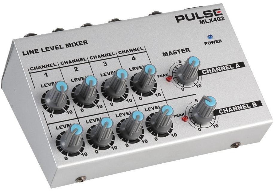 Compact Line Mixer, 8 Channel Mono / 4 Channel Stereo - MLX402 ...