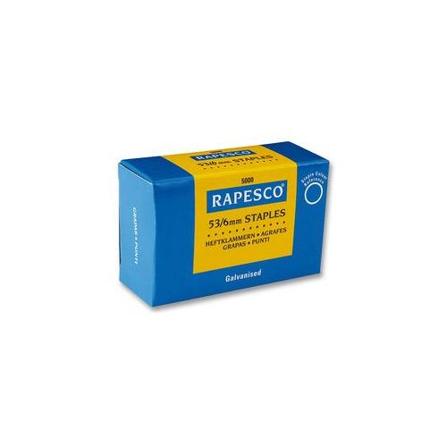 RAPESCO - 0749 - STAPLES, 53/6MM (BOX OF 5000)