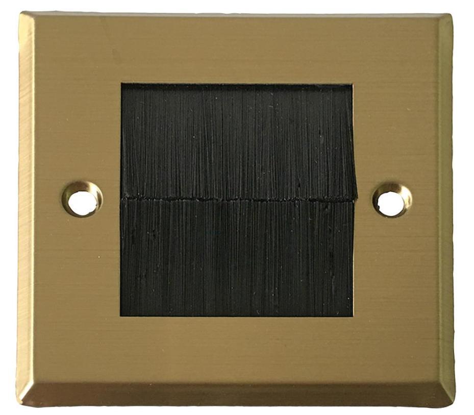 1 Gang Steel Black Brush Faceplate, Brass - BPBR1GB