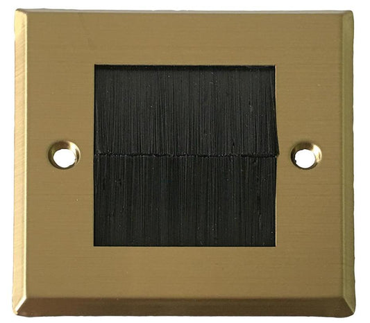 1 Gang Steel Black Brush Faceplate, Brass - BPBR1GB