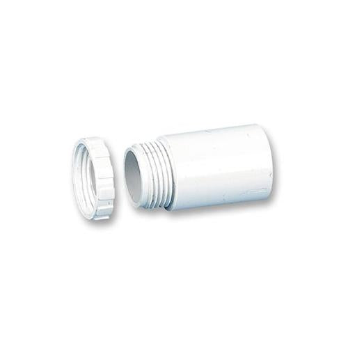 PRO POWER - A25LR - MALE ADAPTOR-25MM ROUND CONDUIT WHITE