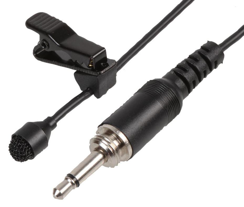 Miniature Lavalier Microphone, Black, 3.5mm Threaded Jack Plug - PLS00 ...
