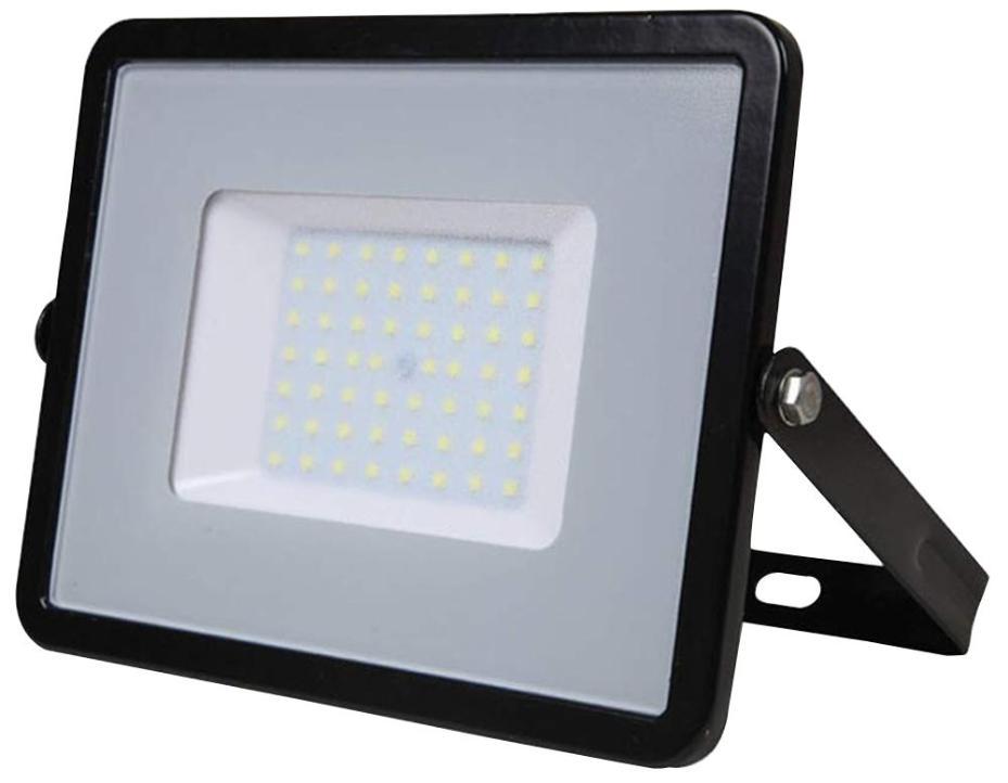 50W High Lumen LED Floodlight, 6000lm, 6400K, Black, IP65 - VT-56 761