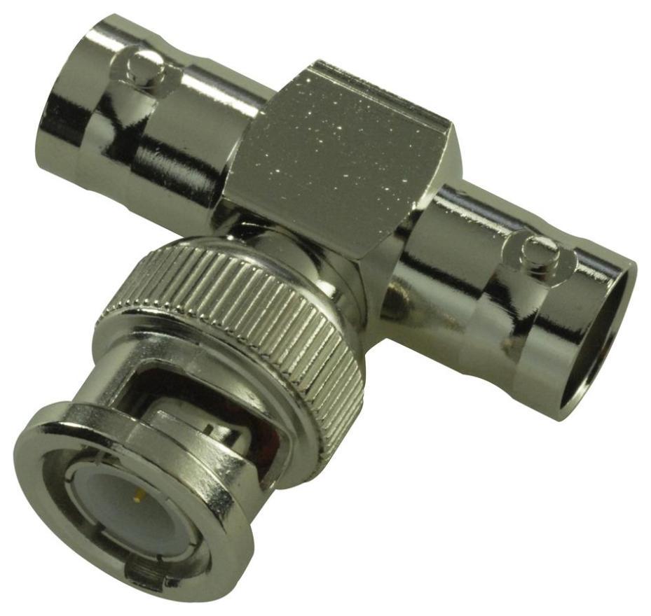 50 Ohm BNC Plug To 2x BNC Sockets Tee Adaptor - 13-39-2