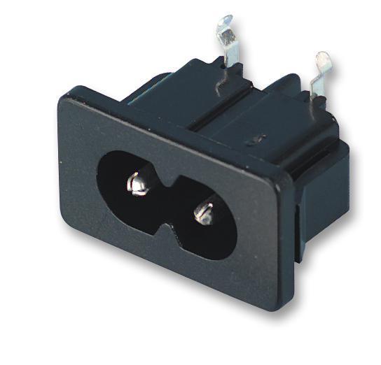 C8 IEC Inlet (Fig 8), Snap-In, PCB - JR-201S(PCB) – Rapidwarehouse
