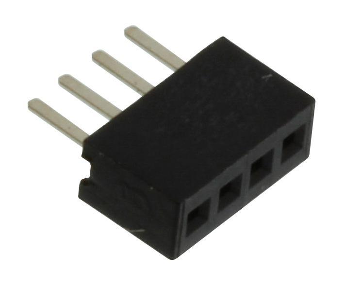 1.27mm Pin Header Socket, 1 Row, 4 Way, Vertical - MC-SVT1-S04-G