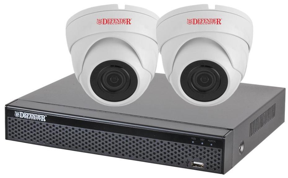 4-Channel DVR CCTV System with 2x 1080p HD Dome Cameras &amp; 1TB HHD - DFR-KIT1