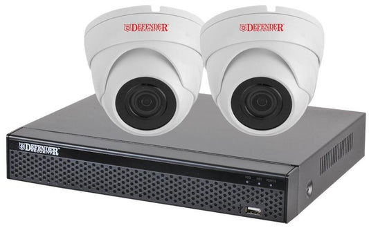 4-Channel DVR CCTV System with 2x 1080p HD Dome Cameras &amp; 1TB HHD - DFR-KIT1