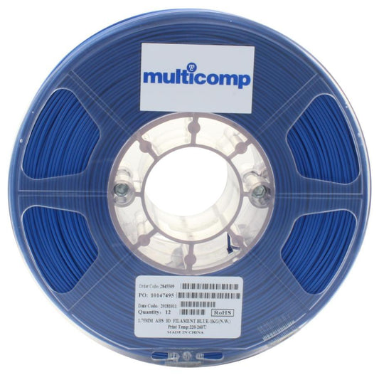 1.75mm Blue ABS Filament for 3D Printer, 1kg - MC002562