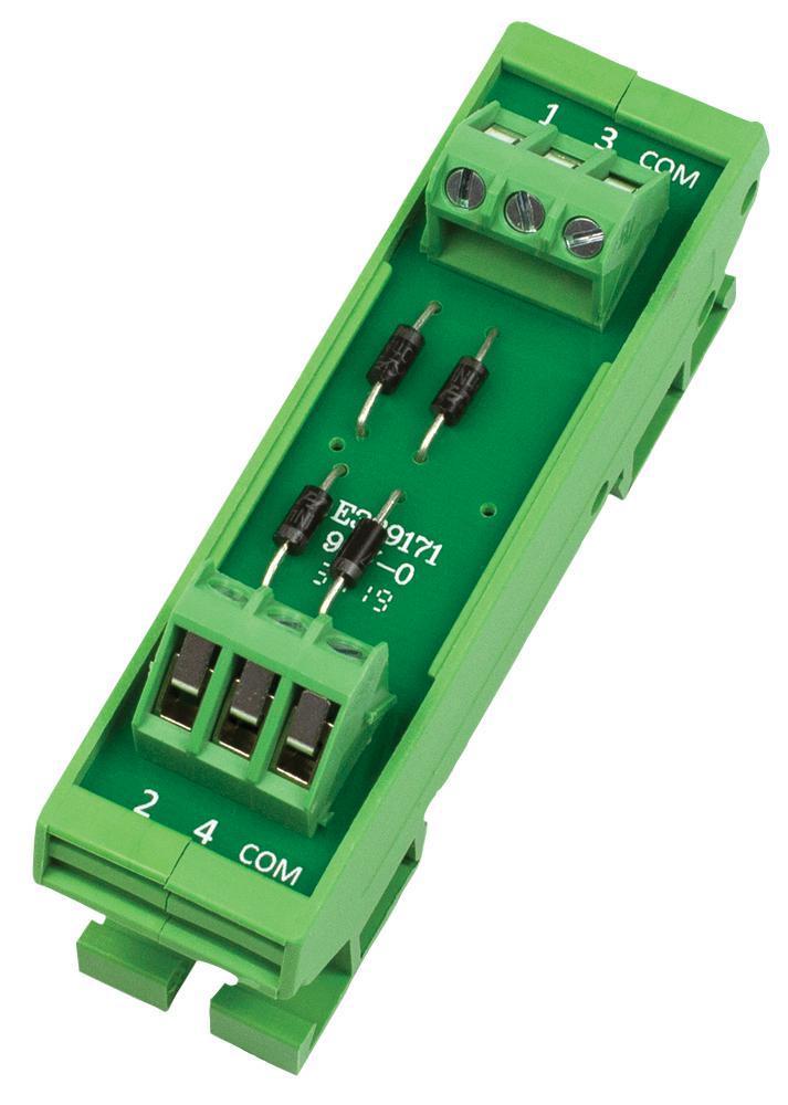 4 Way Anode Diode 35mm DIN Rail Module - CIM/4W-DIOCA