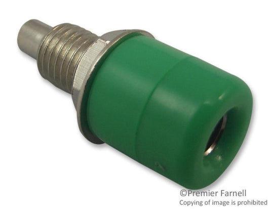 4mm Socket, Panel Mount, Green, 32A - 24.247.4